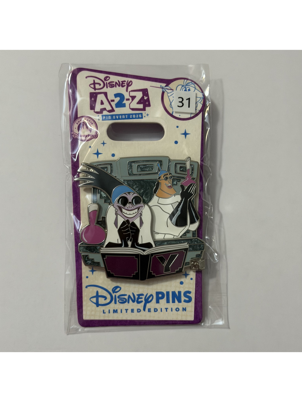 Disney Parks 2026 A-2-Z Pin Event Y is for Yzma Emperor's New Groove LE 650